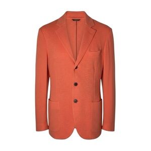 HAWICO Cashmere Sweater Blazer Size Medium Coral‎ Orange